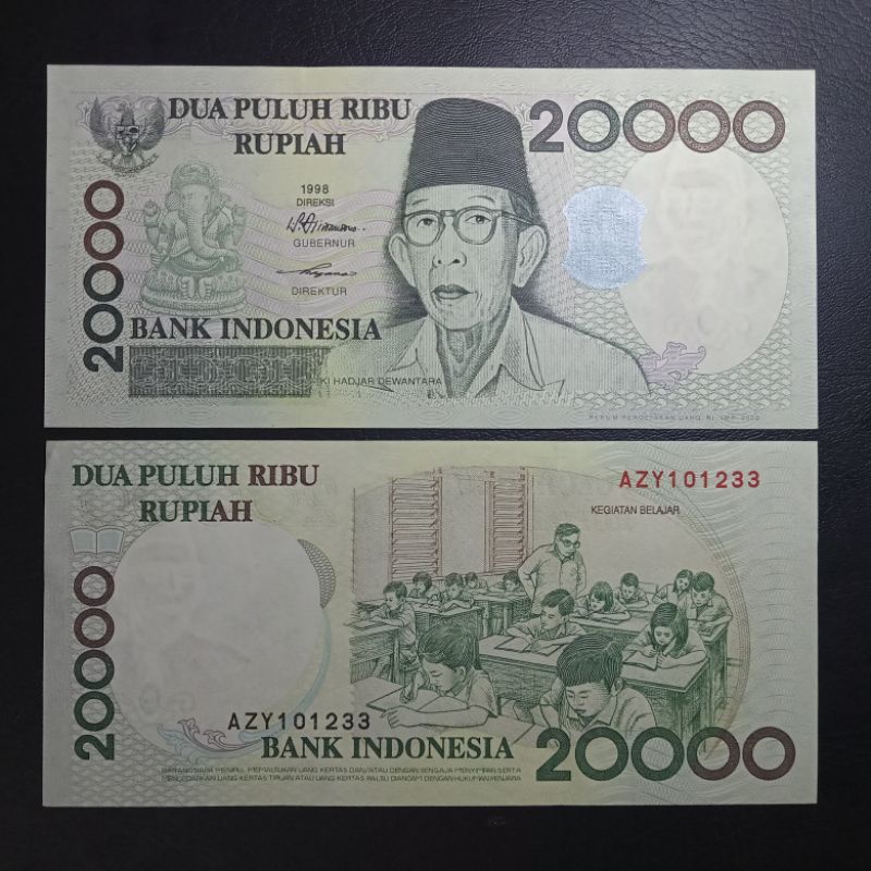 Jual Uang Kuno 20000 Rupiah Ki Hajar Dewantara Tahun 1998 (Gress ...