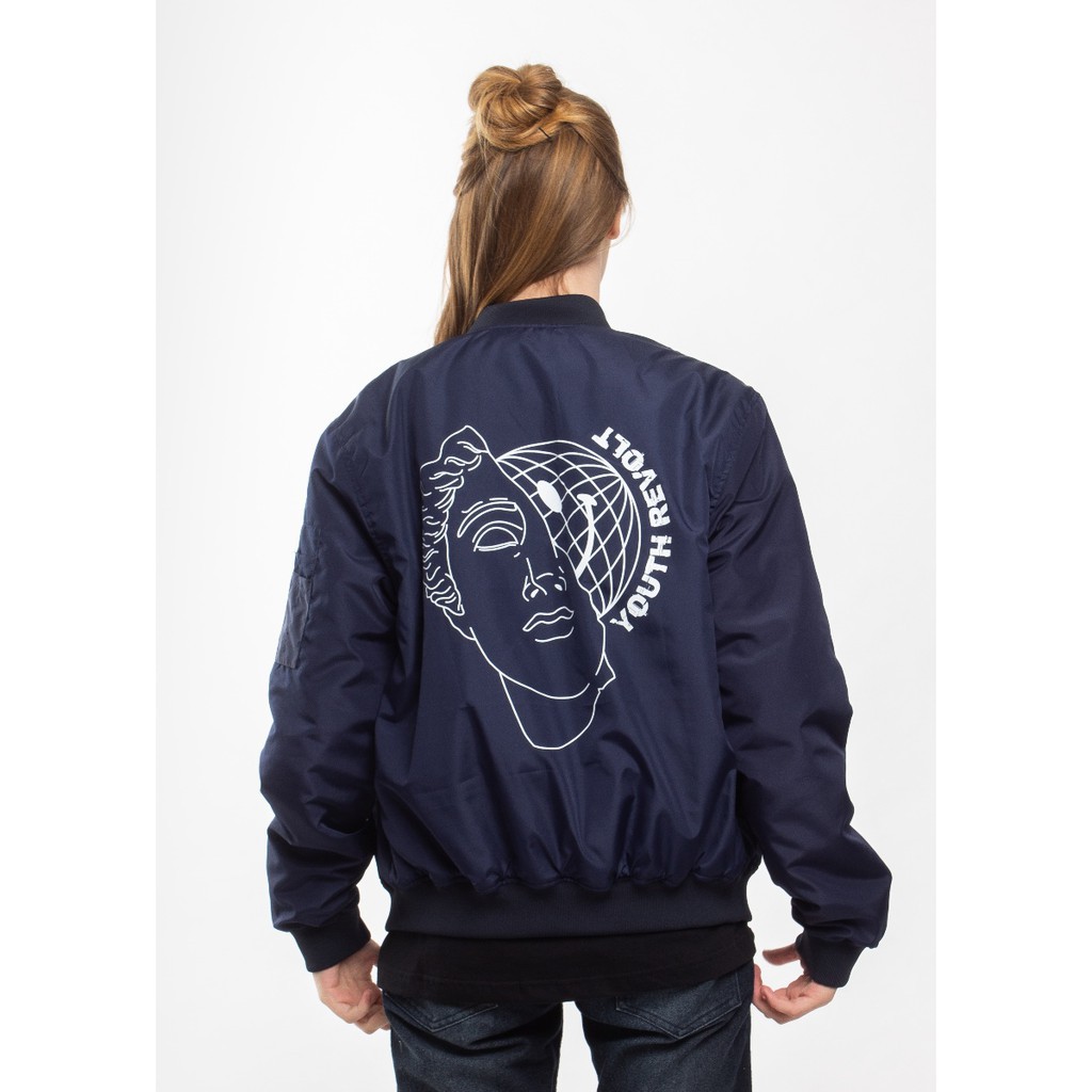 JAKET MURAH COCOK LEBARAN HARI RAYA / Erigo Bomber Elizabeth Navy