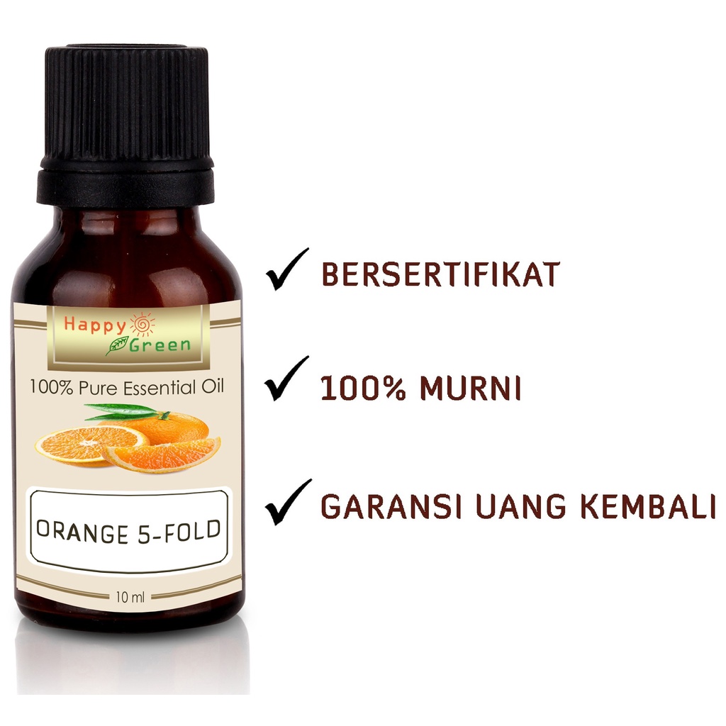 Happy Green Orange Essential Oil (5 Fold) - Minyak Kulit Jeruk Oren 100% Murni