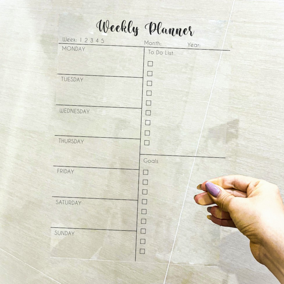 

Acrylic Weekly Planner dan To Do List (FREE Custom Nama)