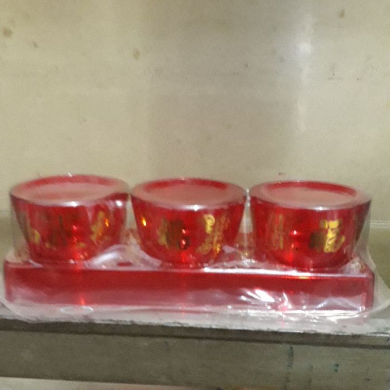 CANGKIR SET 3 PCS  MERAH