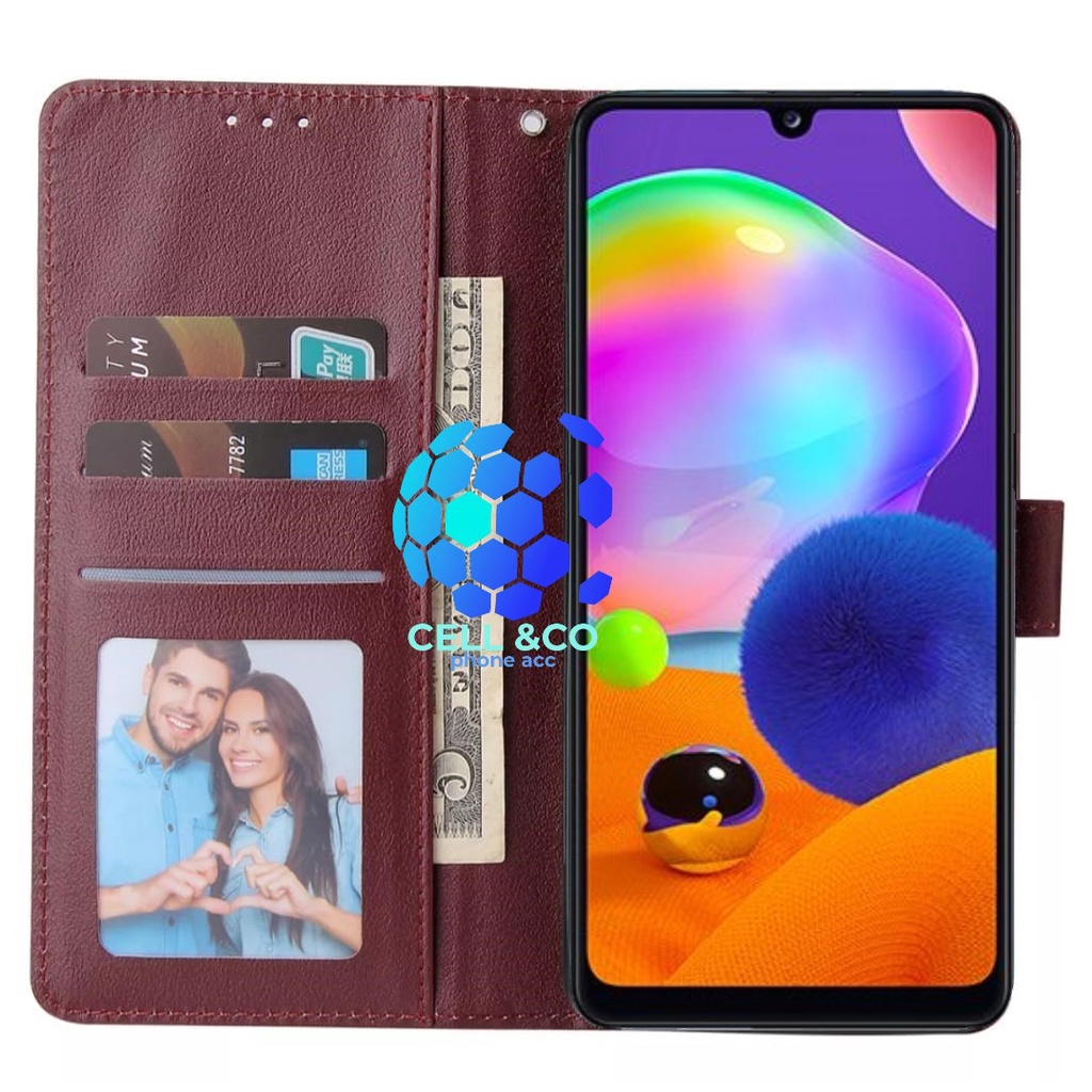 CASE SAMSUNG M33 CASE FLIP LEATHER WALLET PREMIUM FLIP CASE BUKA TUTUP KESING HP CASING FLIP CASE WALLET SAMSUNG M33