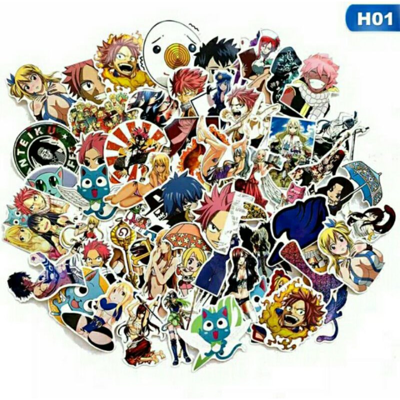 Stiker Anime Fairy Tail 60 pcs