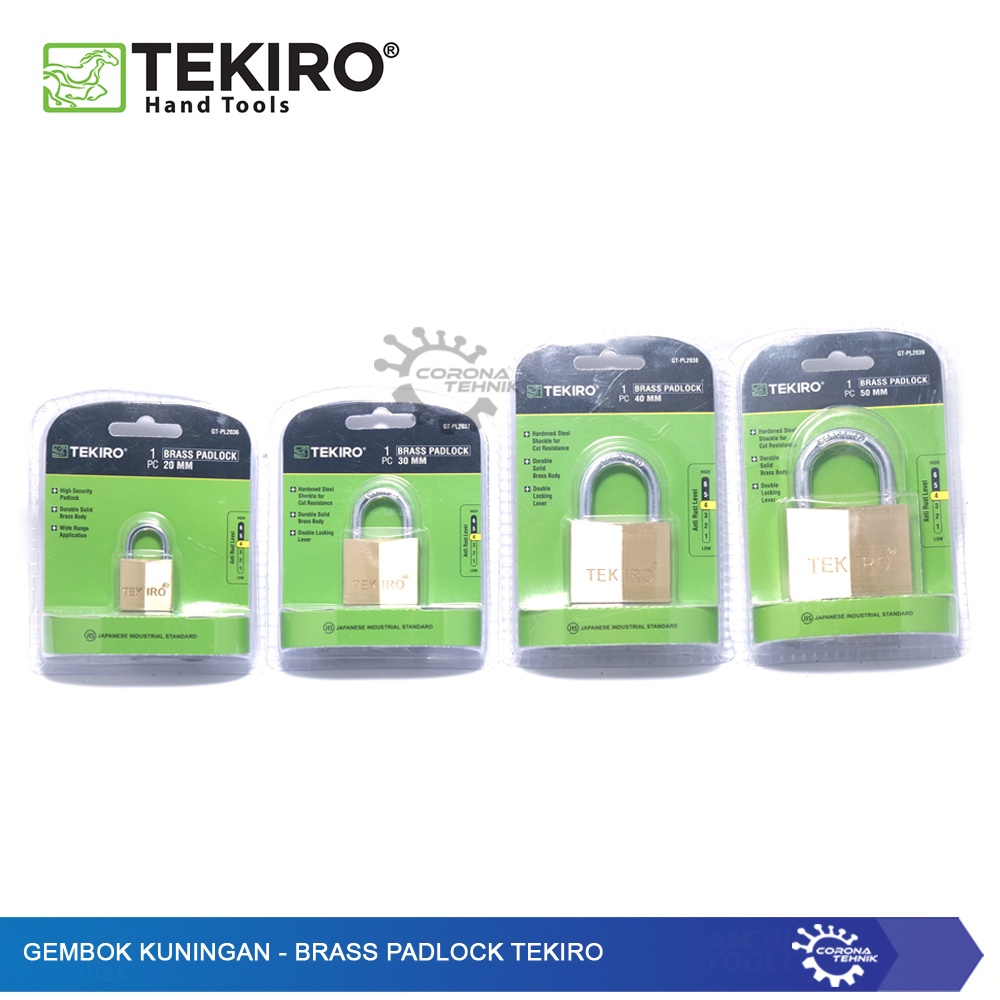 Tekiro GT-PL2038 - Gembok Kuningan - Brass Padlock 40 mm