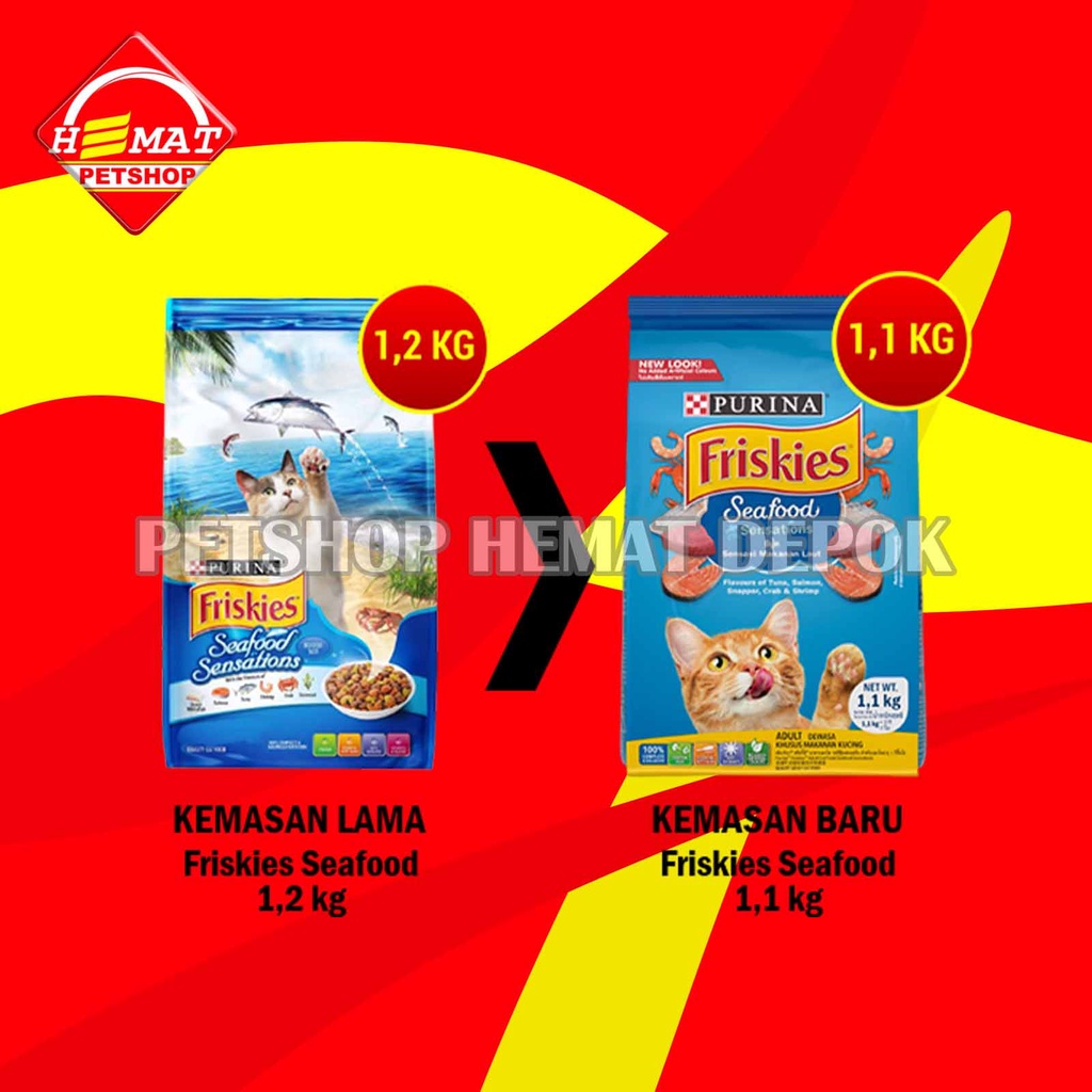 Friskies Adult Seafood Sensations 1,1 kg Makanan Kucing Fresh Pack