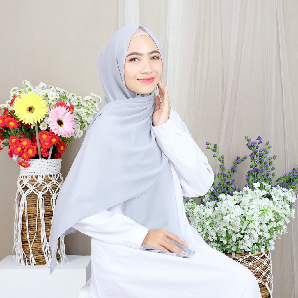 PTLCR - PASHMINA NISSA SABYAN POLOS TALI PREMIUM CERUTI BABYDOLL 175X80CM / HIJAB MUSLIM / JILBAB