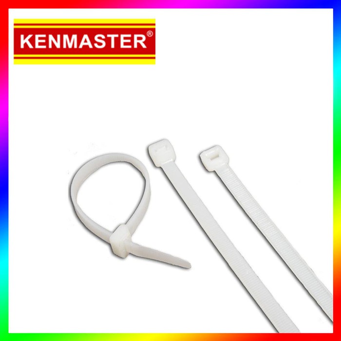 Kenmaster Nylon Kabel Ties 25 cm Cable Tis 3.6 x 250 mm 50 pcs Putih