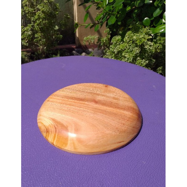 piring bulat/liuk 15cm kayu mahoni