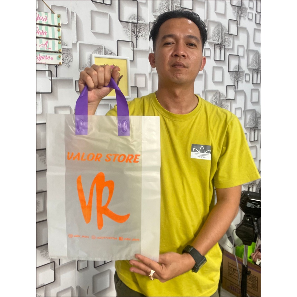 Plastik sablon custom HD tali 30x40 soft handle free design