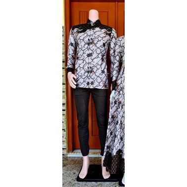 Batik Aira - Batik Couple Gamis Kemeja Rantai Ijo-Kemeja 2