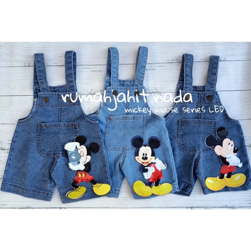 jumpsuit anak LED / Overall mickey mouse LED