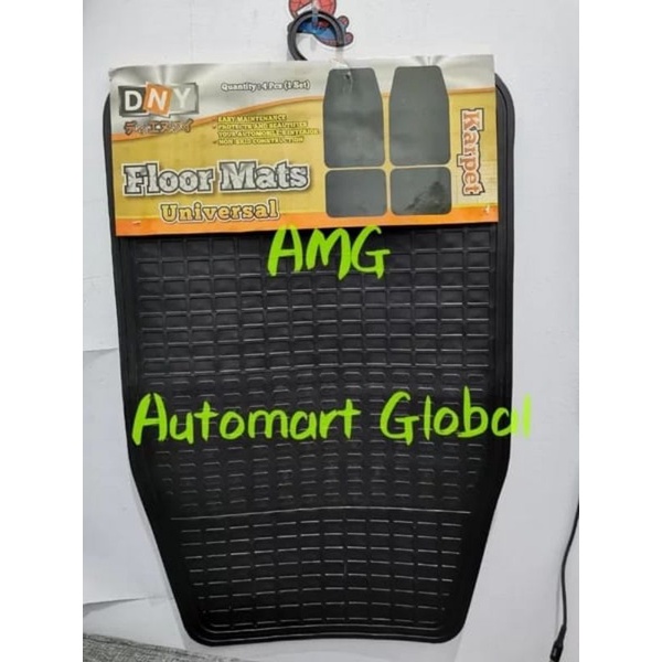 karpet lantai mobil set 4pc hitam