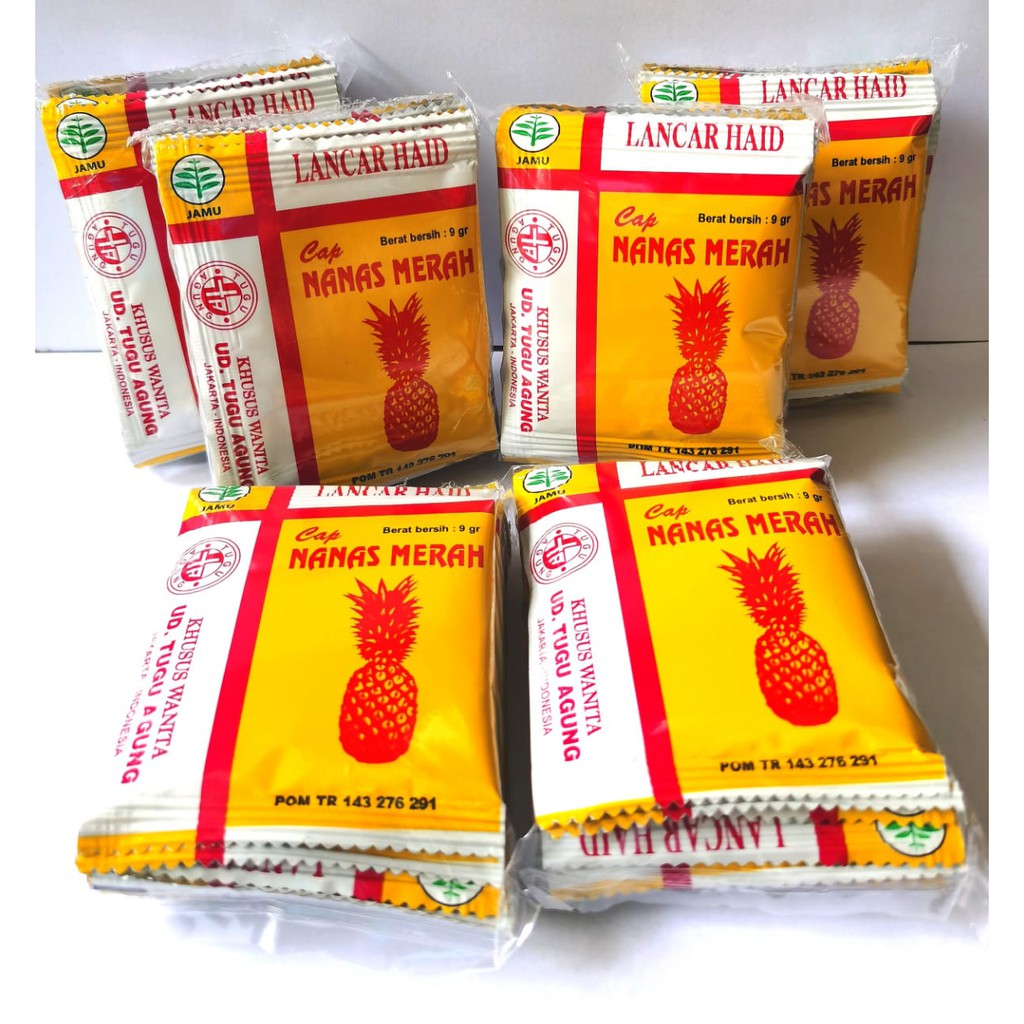 

pelancar haid cap nanas merah