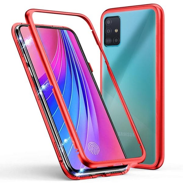 Glass Case Kaca SAMSUNG NOTE 10 20 LITE PLUS  Flip Magnetik Bumper Case Metal Cover Aluminium