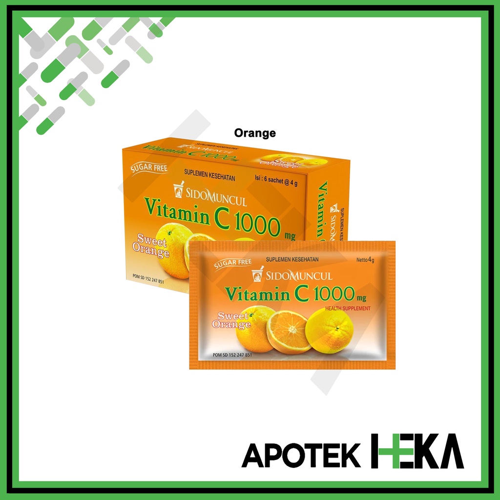 Sidomuncul Vitamin C-1000 Dus isi 6 Sachet  (SEMARANG)