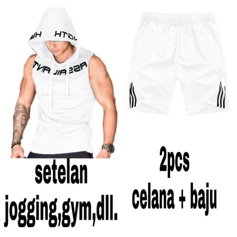 STELAN JOGGING / SET PRIA ASSA/BAJU SETELAN COWOK / BAJU SET GYM PRIA / SET OLAHRAGA /STELAN PRIA]