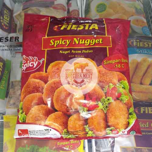 Fiesta Spicy Nugget 500gr, Nugget Ayam Pedas, Frozen, Halal