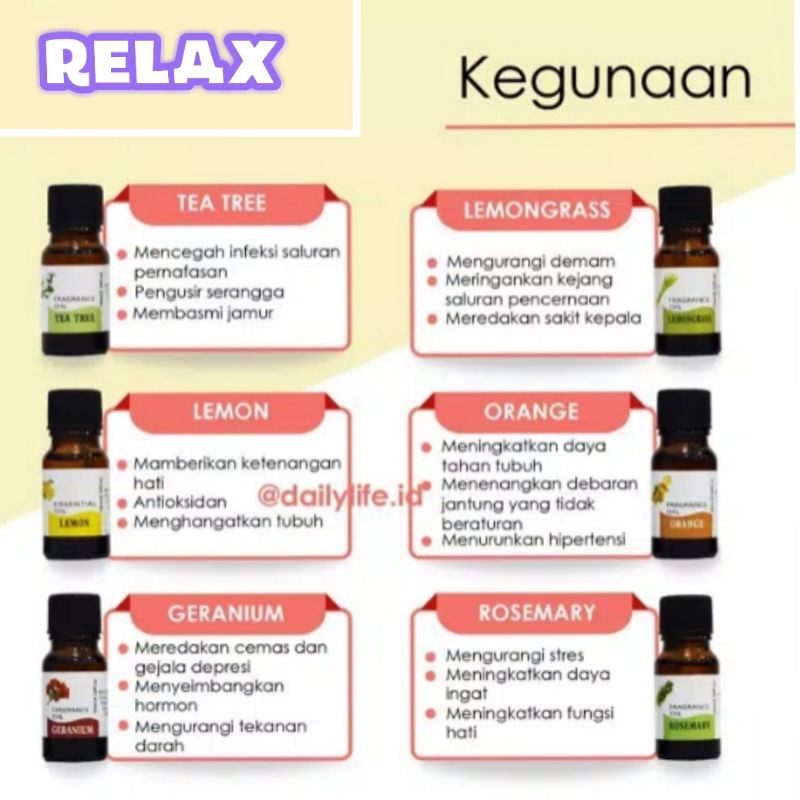 Essential Oil Fragrance Oil SET  8 IN 1 Minyak Pengharum Ruangan Pewangi Ruang Aromaterapy Essential Oil Aroma Terapi Oil