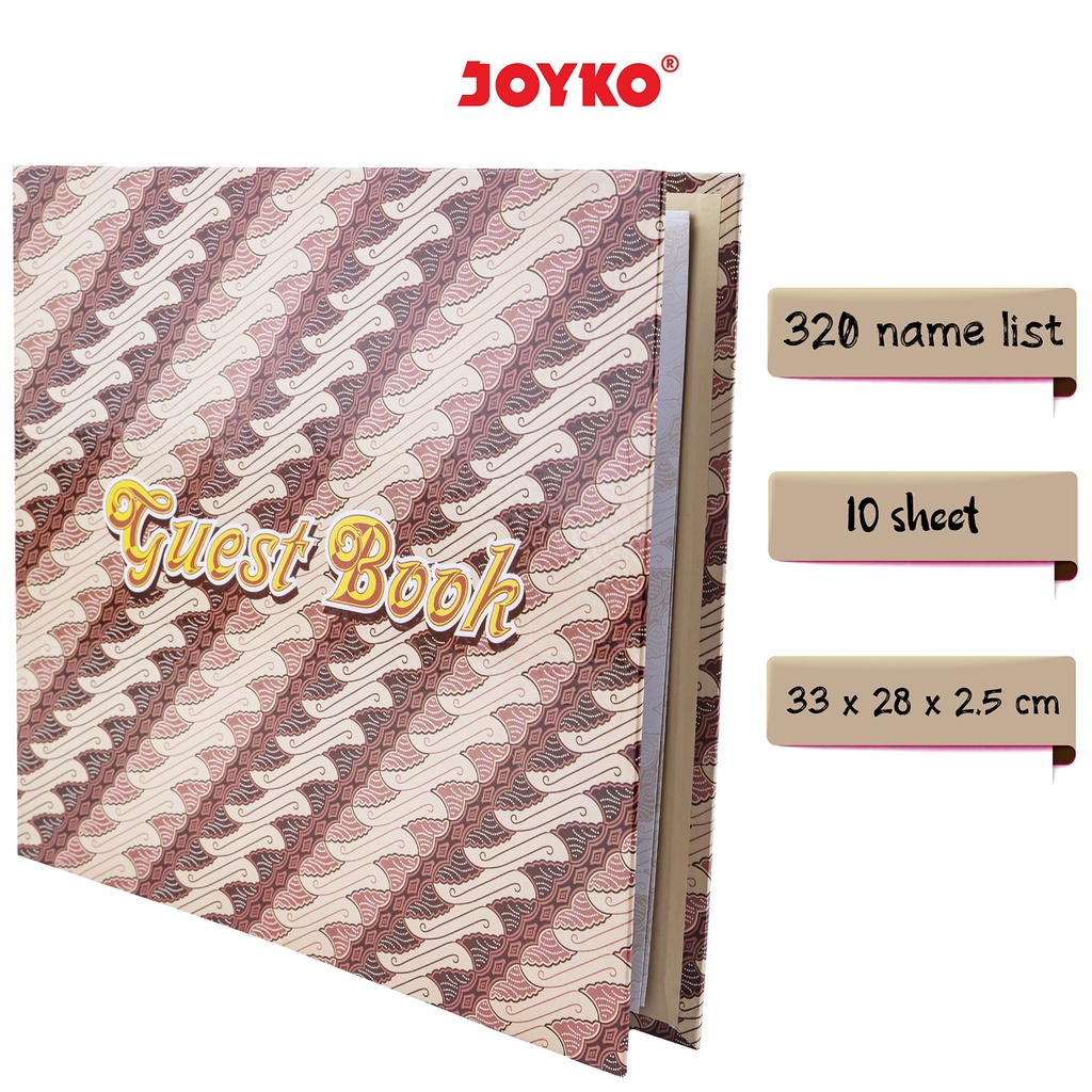 

Guest Book Buku Tamu Daftar Undangan Batik Joyko GB-2833R-5