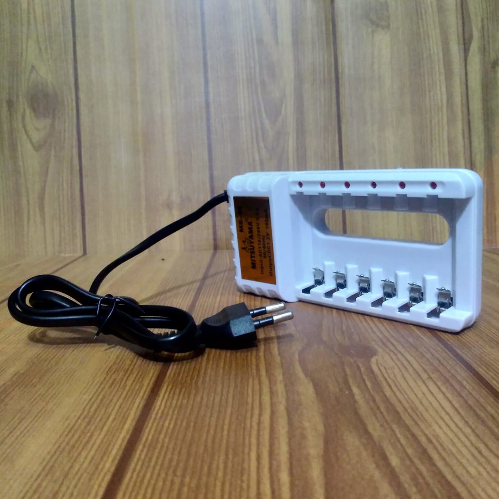 JUAL Charger 6 Slot MS-06 / Fast Charger Baterai A2 &amp; A3 AA &amp; AAA Kecil Sedang