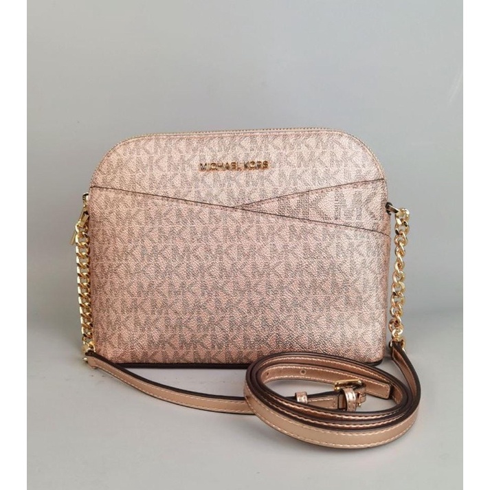 Michael Kors Jet Set Travel medium Dome crossbody Rose Gold