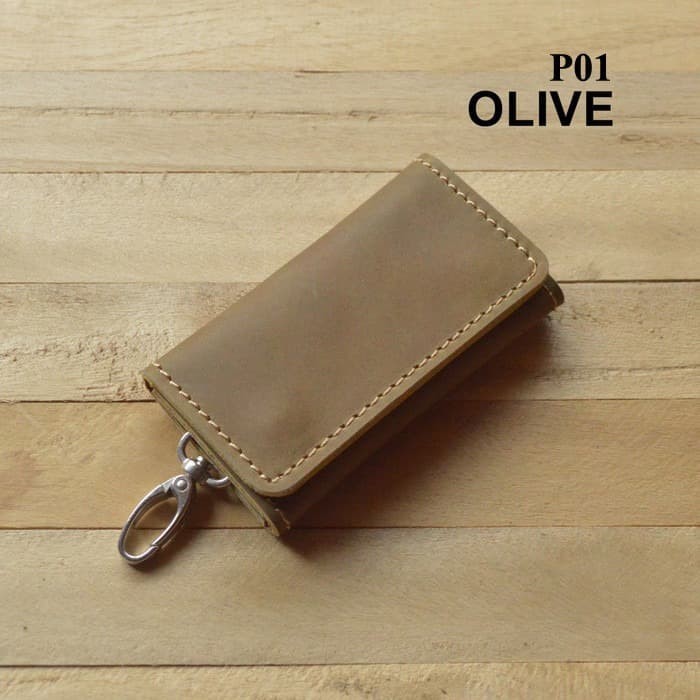 Dompet STNK Motor Mobil Kulit ASLI Crazy Horse Vintage Olive Green-P01