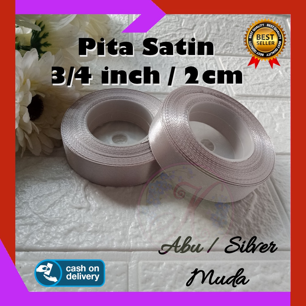 Pita Satin 3/4 inch / 2 cm Sakura harga per 1 roll