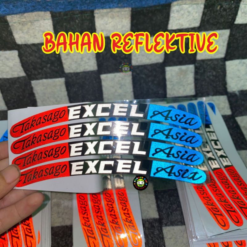 stiker pelk takasago excel asia isi 4 pcs bisa buat semua velg motor