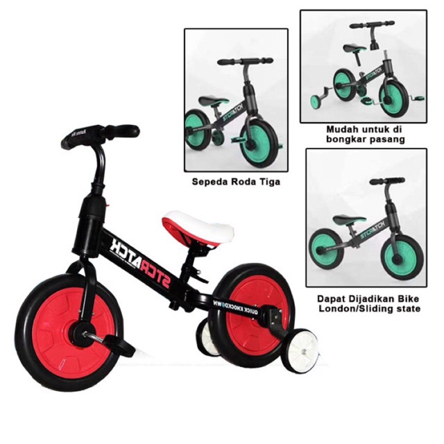 SEPEDA ANAK - Sepeda Balance Bike 4 in 1 (JL10) - SEPEDA ANAK MULTIFUNGSI - BALANCE BIKE - SEPEDA RODA 4 - MAINAN ANAK