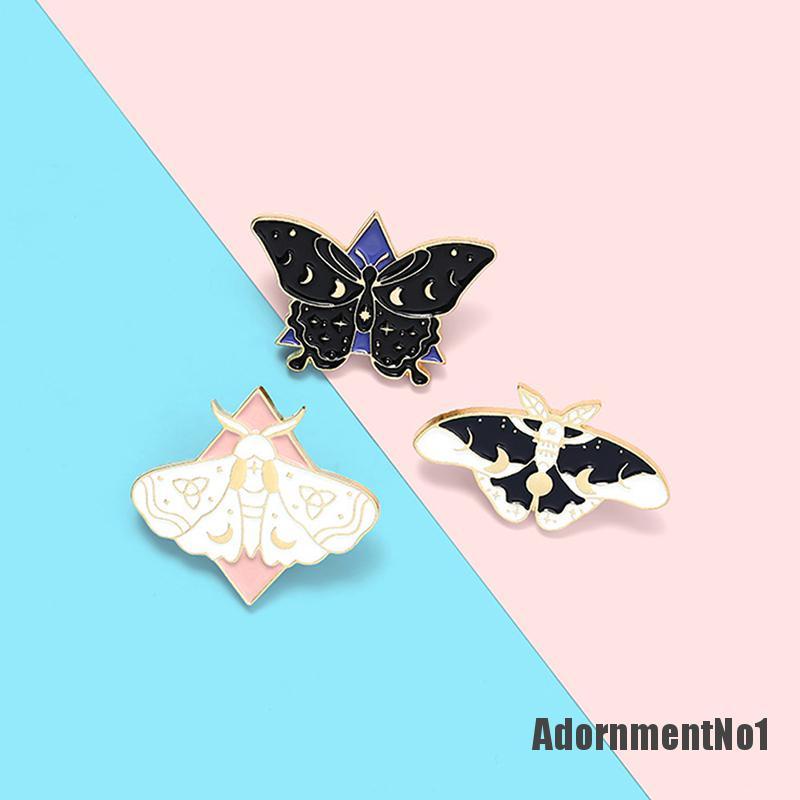 (Adornmentno1) 3pcs / Set Bros Pin Enamel Bentuk Kupu-Kupu Untuk Aksesoris Pakaian / Tas