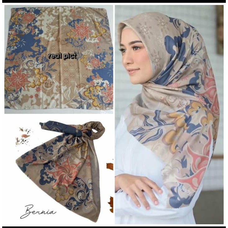 (COD) HIJAB SEGI EMPAT VOAL MOTIF BERNIA DEEKA Wk2/  Wk2 / INJI Wk2/ C.H.A.N.E.L Wk2
