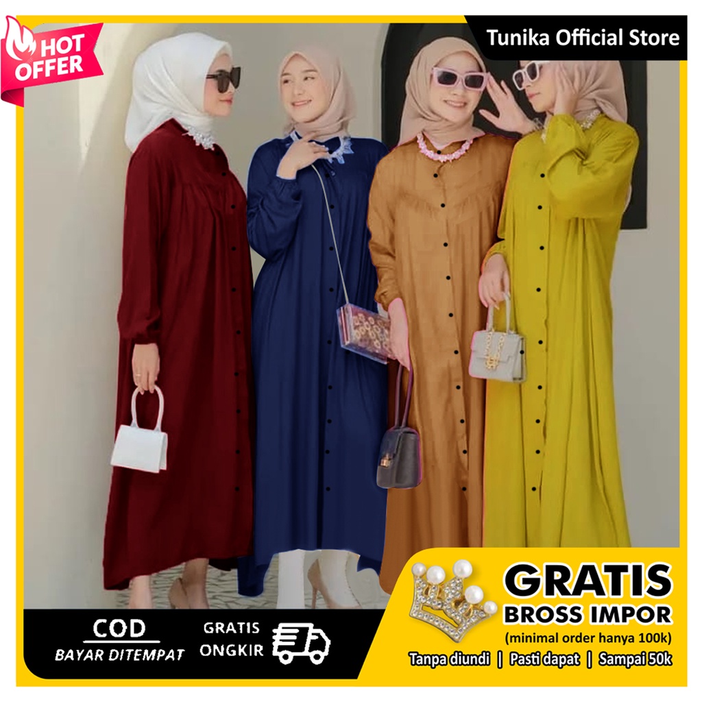 Zovian Dress Crinkle Airflow - Zovian Dress Manggocrepe - Baju Gamis Jumbo Wanita - Dress Muslim - G