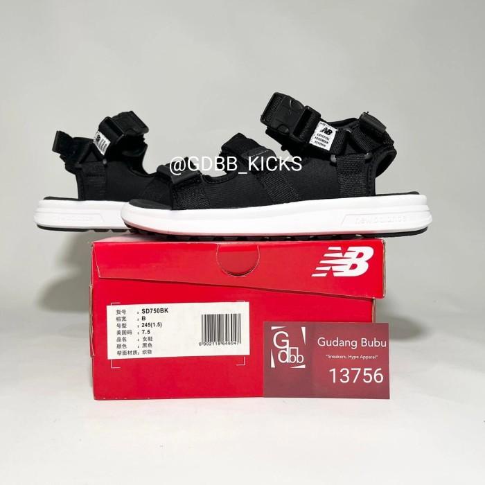 Termurah - Sandal Slides New Balance Caravan Black White Bnib - Promo