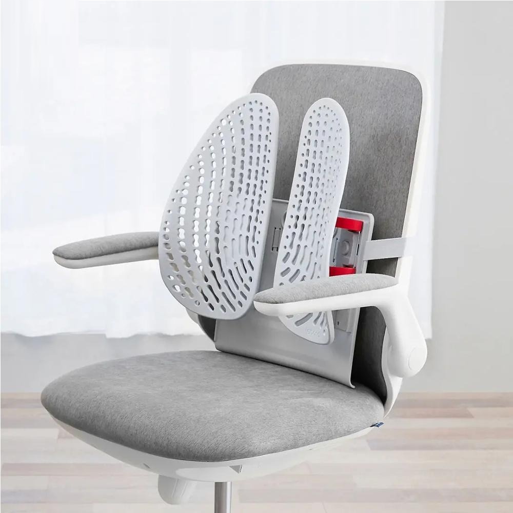 Leband Sandaran Kursi Ergonomic Adjustable Lumbar Back Support Dynamic Backrest - LB-YK002 - White