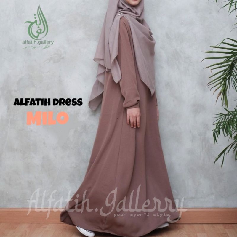 gamis polos simpel | dress muslim polos  | best seller alfatih-4