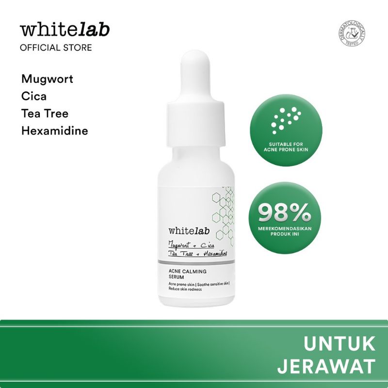 Bisa COD - Whitelab Acne Calming Serum - Serum Jerawat mugwort/Tea tree/Cica