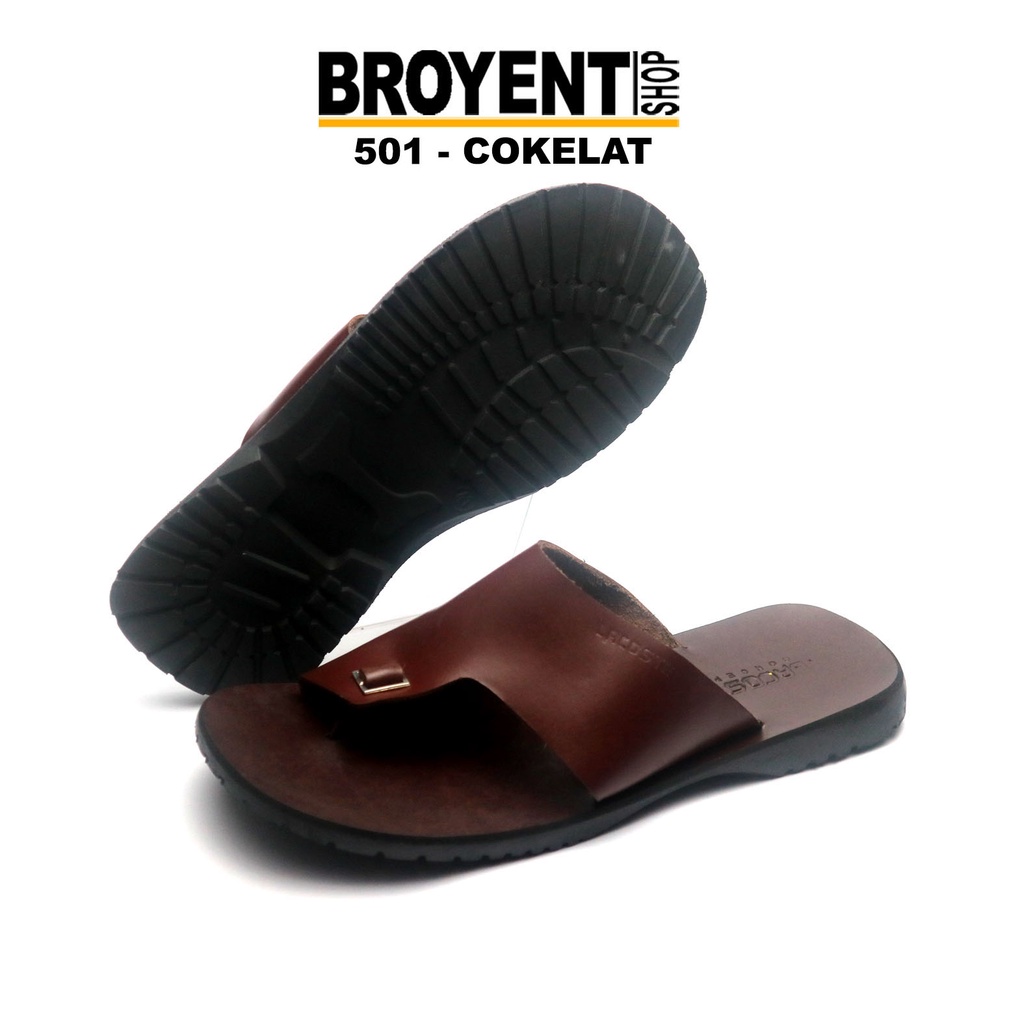 Sandal Pria Model Kokop Bahan Kulit Asli 501