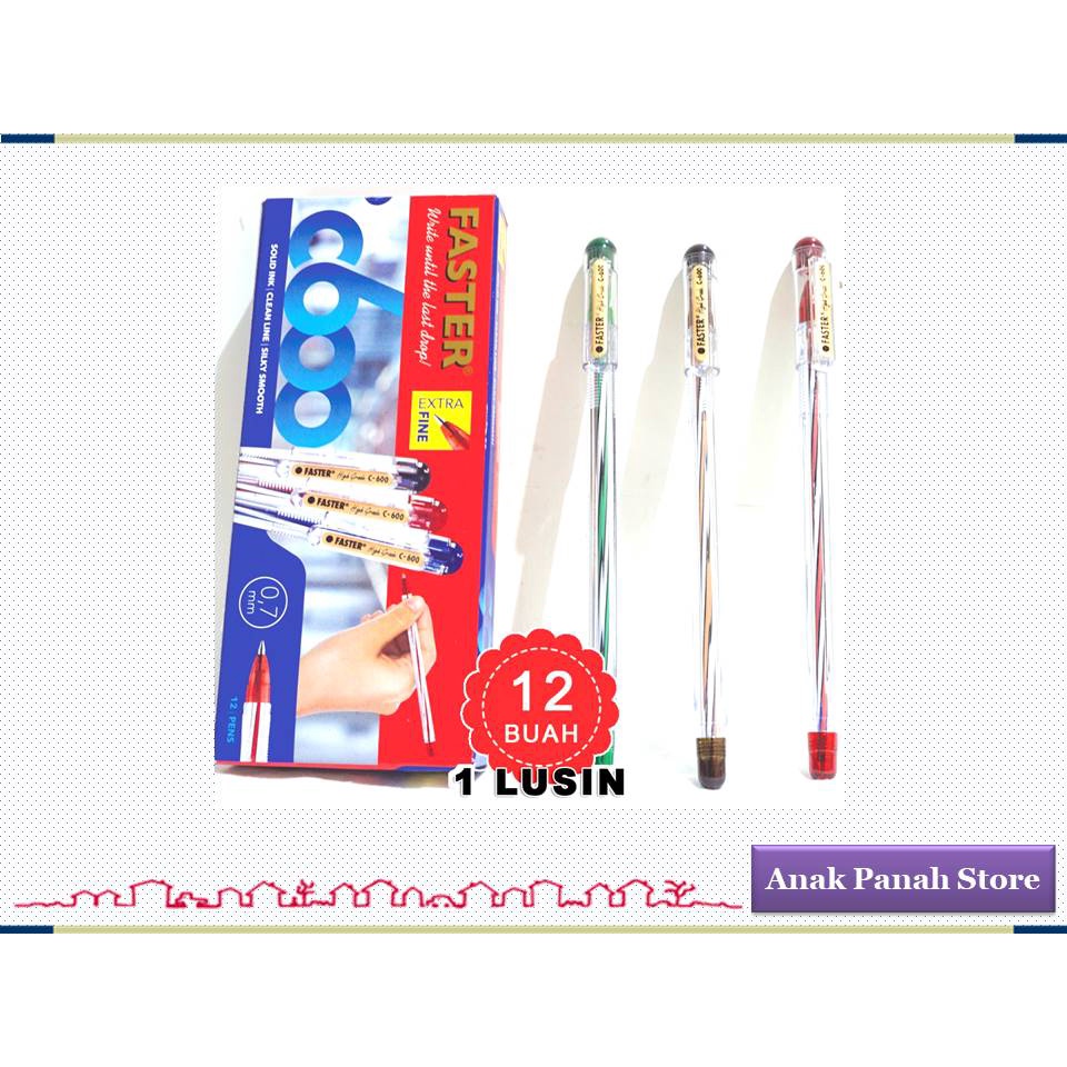 

Pen Merk Faster C600 ( 12 buah )