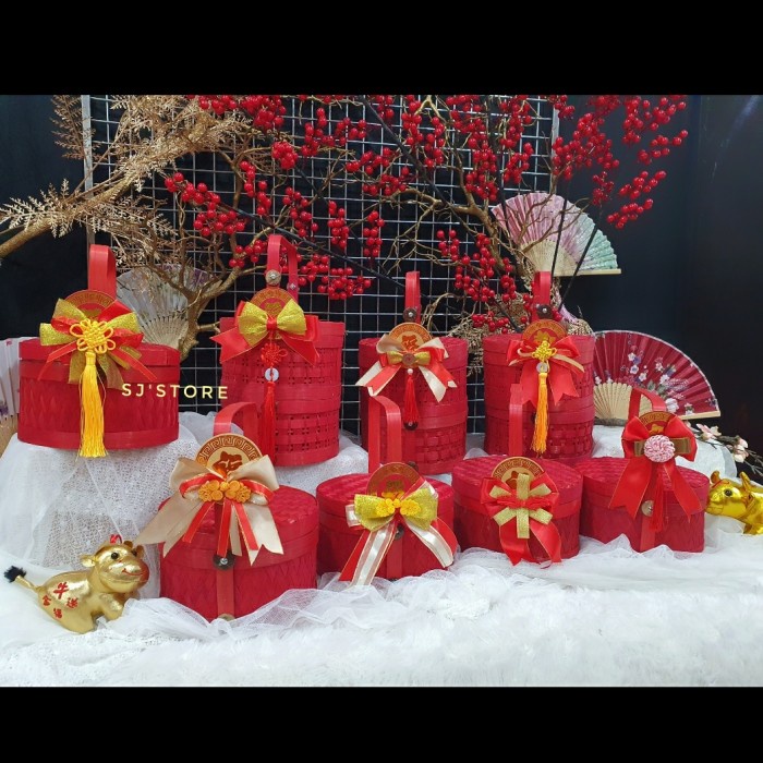 

Aksesoris hampers imlek pita import new year