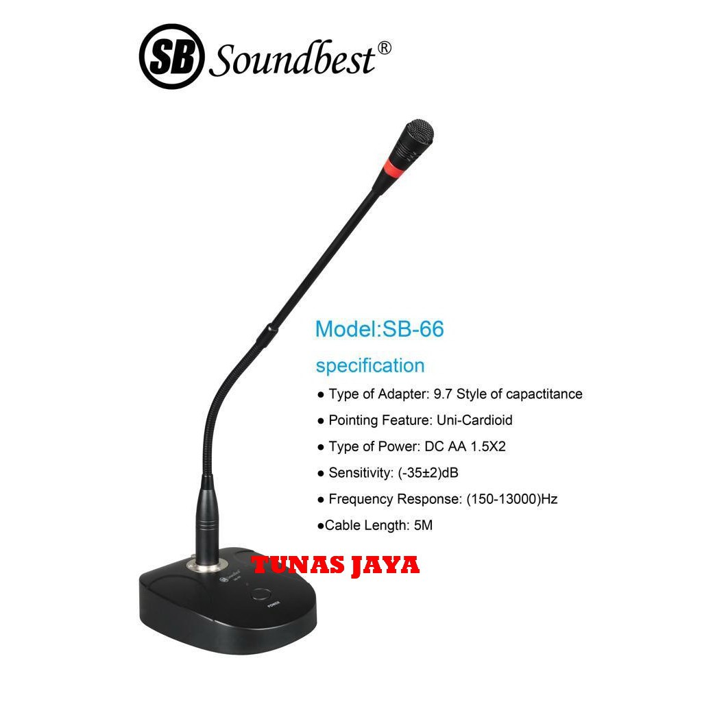 Mic Conference Podium Meja Kabel Soundbest SB66 - SB 66