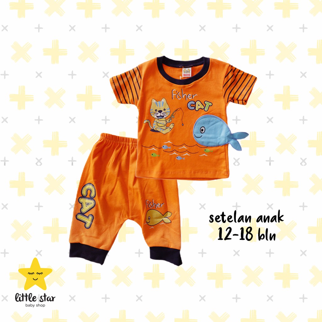 Marvo Setelan Anak Bayi Cowok | Set Baju Baby Boy