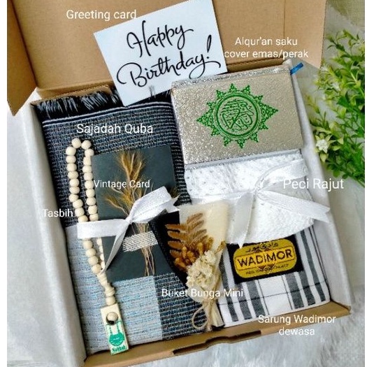 KADO COWOK SHOLEH/ HAMPERS SARUNG SAJADAH / HAMPERS LEBARAN