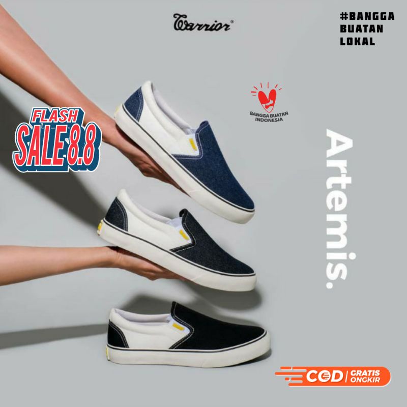 Warrior Slip on Artemis Blue Denim Kanvas Original