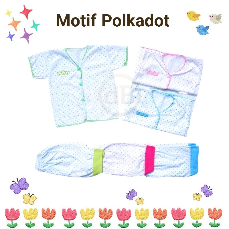 Setelan Bayi Baru Lahir Motif Polkadot Bahan Katun Halus Perlengkapan Bayi Baru Lahir