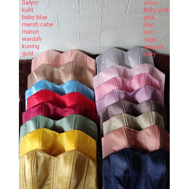 KAMISOL SATIN /LONGTORSO/BUSTIER/DALEMAN KEBAYA/ KEMBEN tulang 10