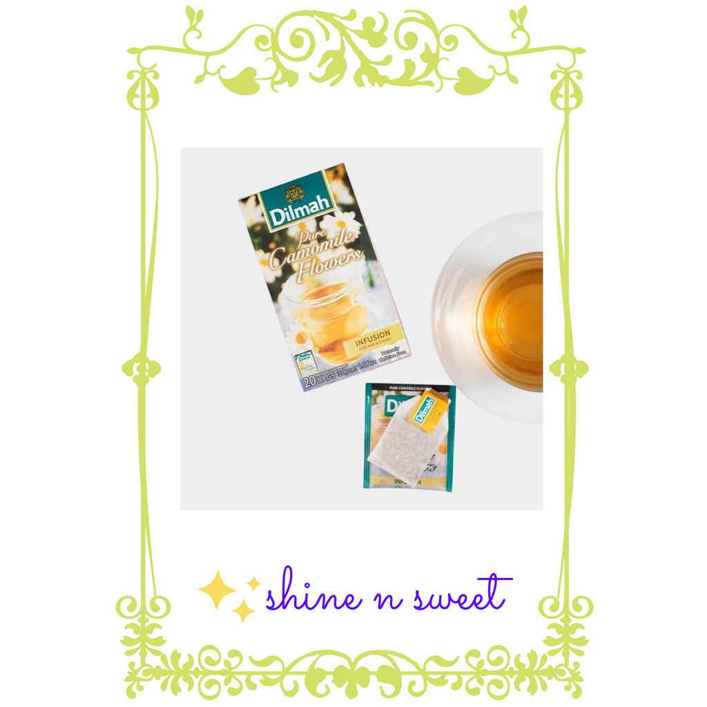 

Dilmah Pure Camomile Flowers / Dilmah Camomile Tea/ Naturally Caffeine Free / Tea Bags 20