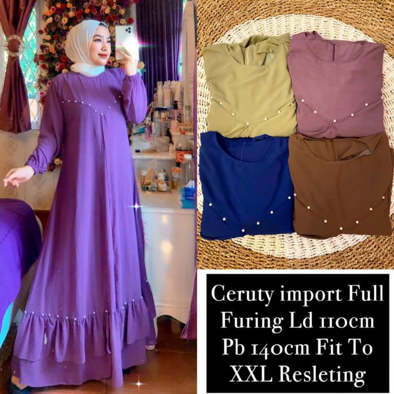 gamis wanita Sahila ceruty import