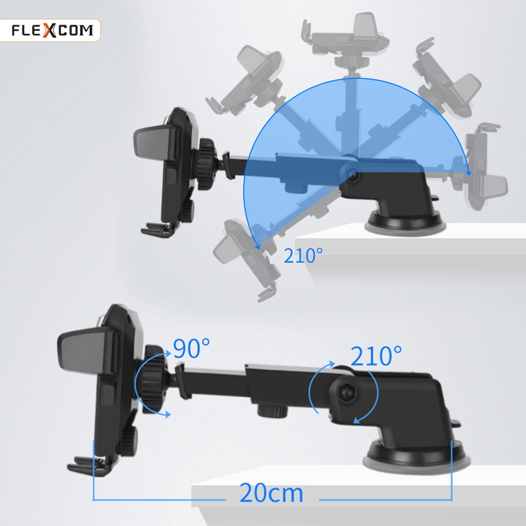 Holder mobil FLECO FL-17 Phone car holder dashbor 360 degree rotation