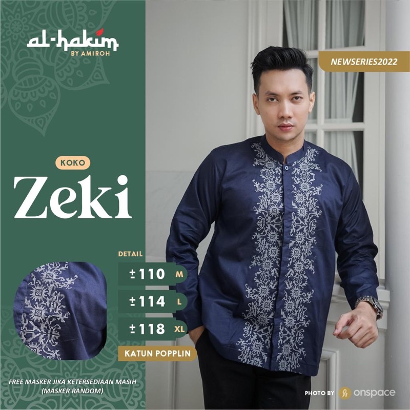 ZEKI Koko Pria Dewasa Lengan Panjang / Baju Koko Dewasa Murah / Baju Koko Pria Dewas Lengan Panjang 