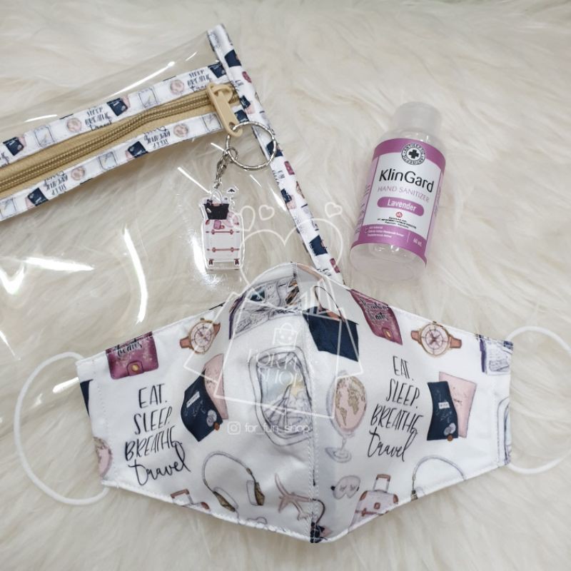 NEW NORMAL MASKER POUCH with Cute Keychain
